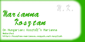 marianna kosztan business card